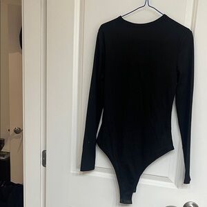 SHEIN Black Long Sleeve Bodysuit